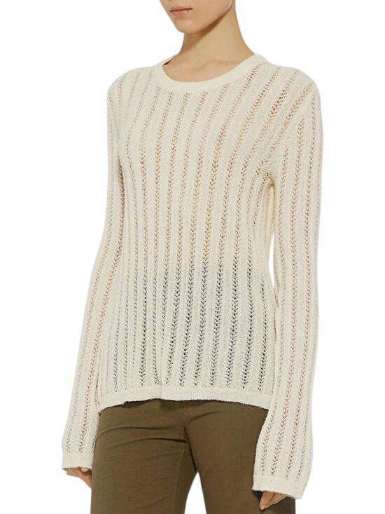 A.L.C. Sweaters - ALC Miguel Back Lace Up Pullover Sweater Cream Beige Size XS
